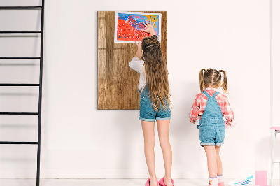 Tableau magnétique déco Ton bois chaleureux