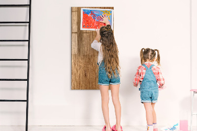 Tableau magnétique déco Ton bois chaleureux