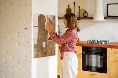 Tableau magnétique déco Ton bois chaleureux