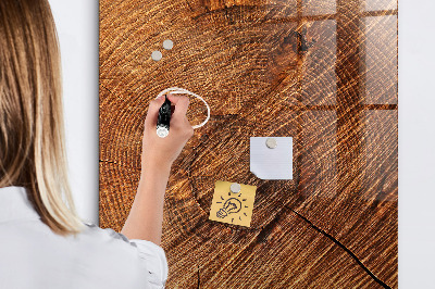 Tableau magnétique effaçable vertical Ton bois chaleureux