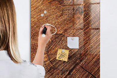 Tableau magnétique effaçable vertical Ton bois chaleureux