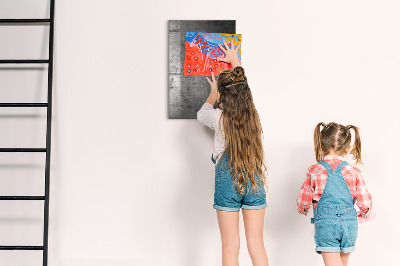 Tableau magnétique déco Métal rayé