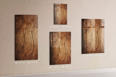 Tableau magnétique effaçable vertical Vieux bois