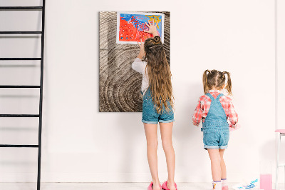 Tableau magnétique déco Grain de bois