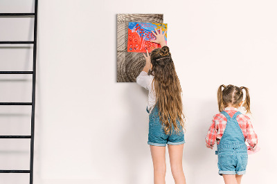 Tableau magnétique déco Grain de bois