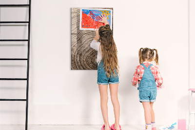 Tableau magnétique déco Grain de bois