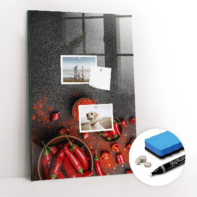 Tableau magnétique effaçable vertical Paprika moulu