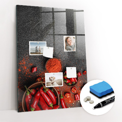 Tableau magnétique effaçable vertical Paprika moulu