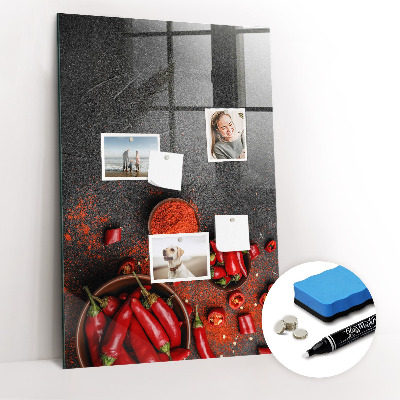 Tableau magnétique effaçable vertical Paprika moulu