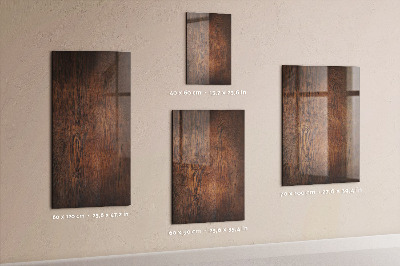 Tableau magnétique effaçable vertical Bois foncé