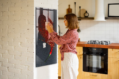 Tableau magnétique déco Poudre de paprika