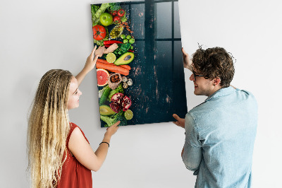Tableau magnétique déco Table végétalienne