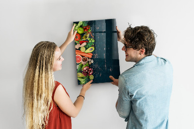 Tableau magnétique déco Table végétalienne