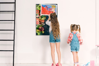 Tableau magnétique déco Table végétalienne