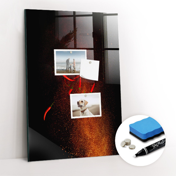 Tableau magnétique effaçable vertical Piments forts