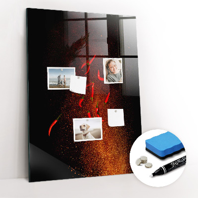 Tableau magnétique effaçable vertical Piments forts