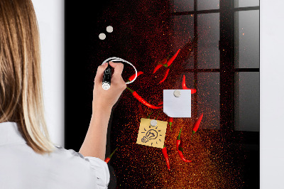 Tableau magnétique effaçable vertical Piments forts