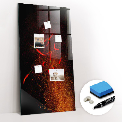 Tableau magnétique effaçable vertical Piments forts