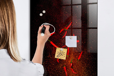 Tableau magnétique effaçable vertical Piments forts