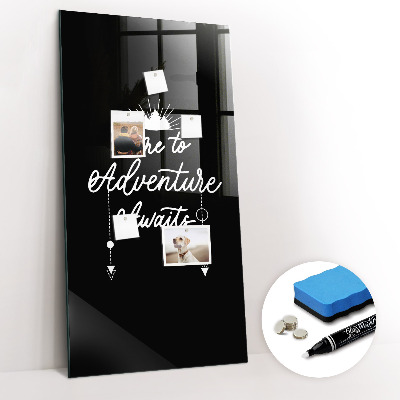 Tableau magnétique effaçable vertical Aventure