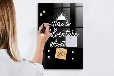 Tableau magnétique effaçable vertical Aventure