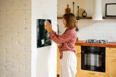 Tableau magnétique effaçable vertical Feuilles de plantes de la jungle