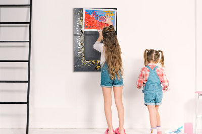 Tableau magnétique déco Confettis dorés