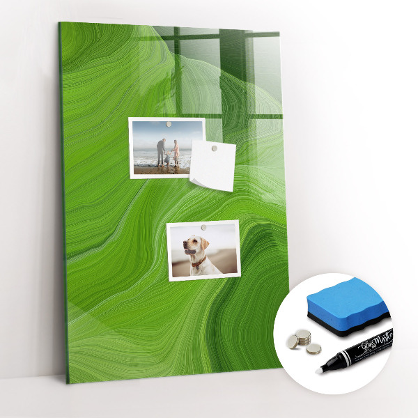 Tableau magnétique effaçable vertical Ondes abstraites