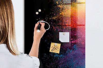 Tableau magnétique effaçable vertical Poudre colorée