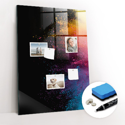 Tableau magnétique effaçable vertical Poudre colorée