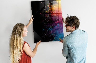 Tableau magnétique effaçable vertical Poudre colorée