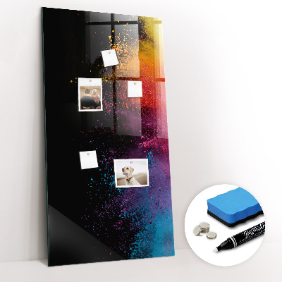 Tableau magnétique effaçable vertical Poudre colorée