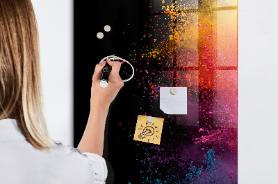 Tableau magnétique effaçable vertical Poudre colorée