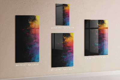 Tableau magnétique effaçable vertical Poudre colorée