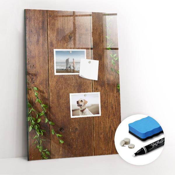 Tableau magnétique déco Bois rustique