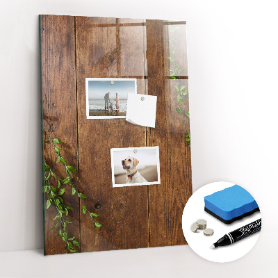 Tableau magnétique déco Bois rustique