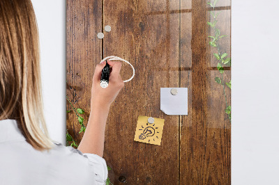 Tableau magnétique déco Bois rustique