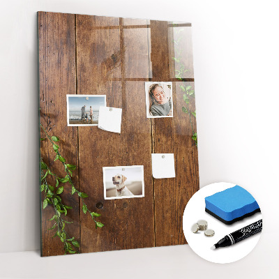 Tableau magnétique déco Bois rustique