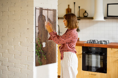 Tableau magnétique déco Bois rustique