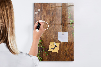 Tableau magnétique déco Bois rustique