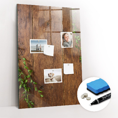 Tableau magnétique déco Bois rustique
