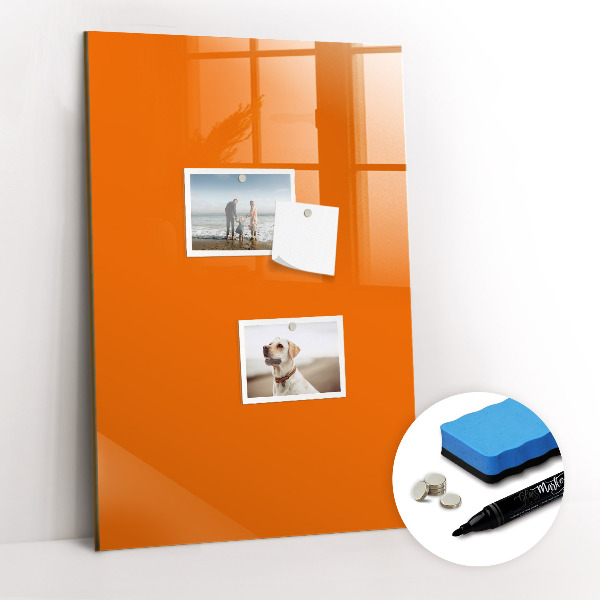 Tableau magnétique effaçable Couleur orange