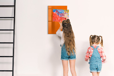 Tableau magnétique effaçable Couleur orange