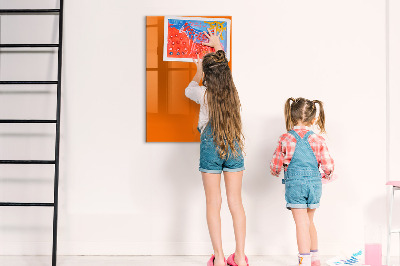 Tableau magnétique effaçable Couleur orange