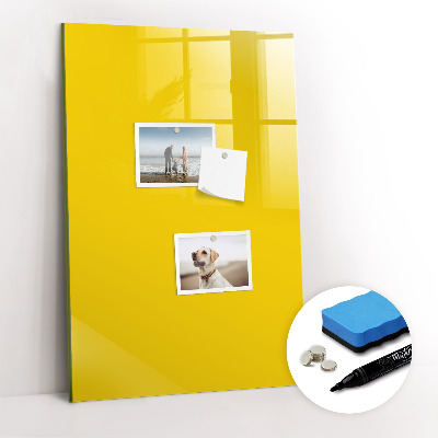 Tableau aimanté mural Couleur jaune clair