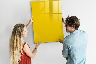 Tableau aimanté mural Couleur jaune clair
