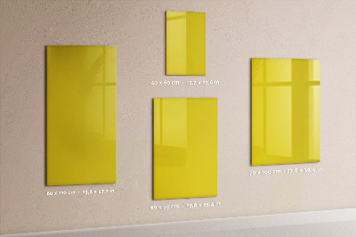 Tableau aimanté mural Couleur jaune clair