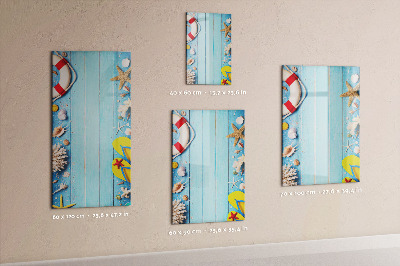 Tableau magnétique décoratif Kit de plage pour les passionnés