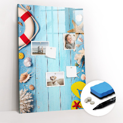 Tableau magnétique décoratif Kit de plage pour les passionnés