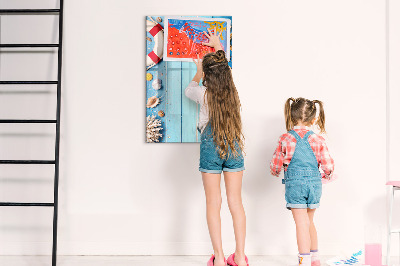 Tableau magnétique décoratif Kit de plage pour les passionnés